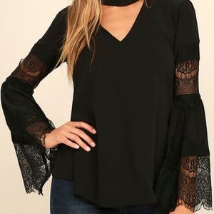 Cute Black Lace Top